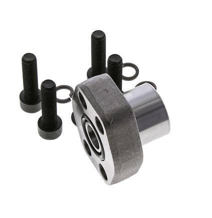 Bride SAE 1/2'' 3000 PSI en acier ordinaire avec filetage femelle G1/2'' ISO 6162-1