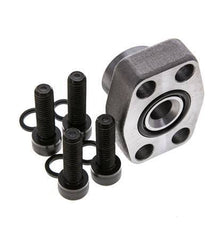 Bride SAE 3/4'' 3000 PSI en acier ordinaire avec filetage femelle G1/2'' ISO 6162-1