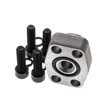 Bride SAE 3/4'' 3000 PSI en acier ordinaire avec filetage femelle G1/2'' ISO 6162-1