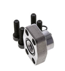 Bride SAE 3/4'' 3000 PSI en acier ordinaire avec filetage femelle G1/2'' ISO 6162-1