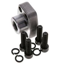 Bride SAE 3/4'' 3000 PSI en acier ordinaire avec filetage femelle G1/2'' ISO 6162-1