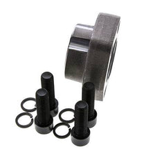 Bride SAE 1-1/4'' 3000 PSI en acier ordinaire avec filetage femelle G1-1/4'' ISO 6162-1