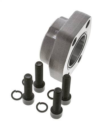 2'' SAE Flange 3000 PSI Plain Steel with G2'' Female Threads ISO 6162-1