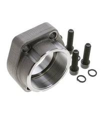 2-1/2'' SAE Flange 3000 PSI Plain Steel with G2-1/2'' Female Threads ISO 6162-1