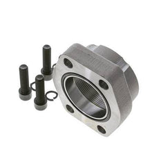 2-1/2'' SAE Flange 3000 PSI Plain Steel with G2-1/2'' Female Threads ISO 6162-1