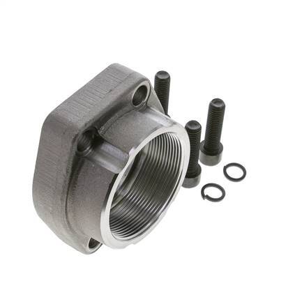 2-1/2'' SAE Flange 3000 PSI Plain Steel with G2-1/2'' Female Threads ISO 6162-1