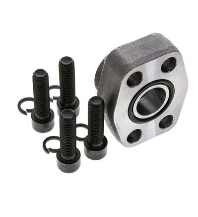 Bride SAE 1'' 6000 PSI en acier ordinaire avec filetage femelle G1'' ISO 6162-2