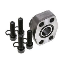 Bride SAE 1'' 6000 PSI en acier ordinaire avec filetage femelle G1'' ISO 6162-2