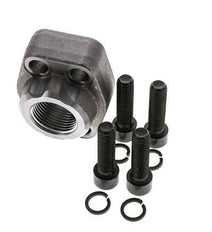 Bride SAE 1'' 6000 PSI en acier ordinaire avec filetage femelle G1'' ISO 6162-2