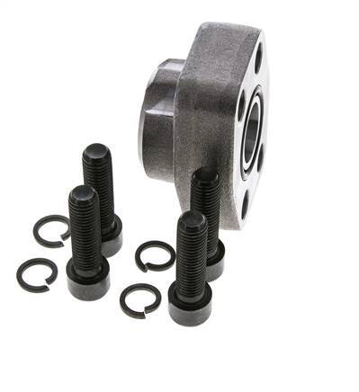 Bride SAE 1'' 6000 PSI en acier ordinaire avec filetage femelle G1'' ISO 6162-2