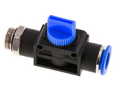 Vanne manuelle d'arrêt à 3/2 voies 12 mm - G3/8'' plastique/laiton Ventilation côté tube