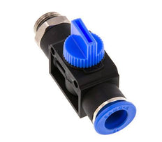 Vanne manuelle d'arrêt à 3/2 voies 12 mm - G3/8'' plastique/laiton Ventilation côté tube