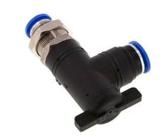 2-Way Elbow Ball Valve 12 mm Plastic/Brass Bulkhead