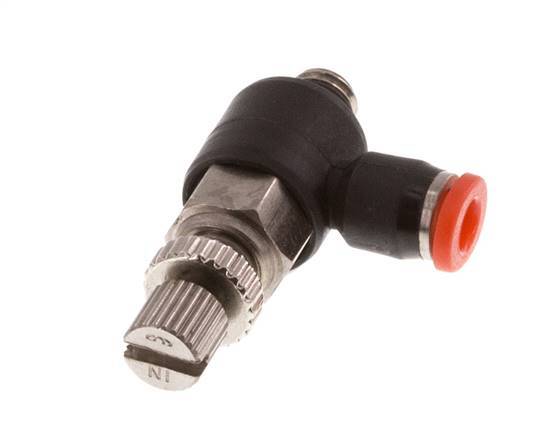 Coude d'entrée pour silencieux 3 mm - M5 laiton/PBT