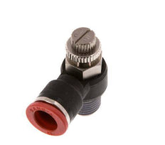 Coude d'entrée de silencieux de contrôle de débit 10 mm - R1/4'' laiton/PA 66