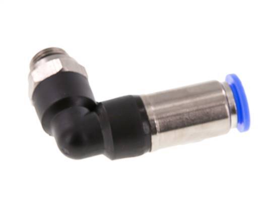 Raccord à Enfoncer 10mm & G1/4'' Mâle Coude Autobloquant en Laiton/PBT 0-10bar (0-145psi)