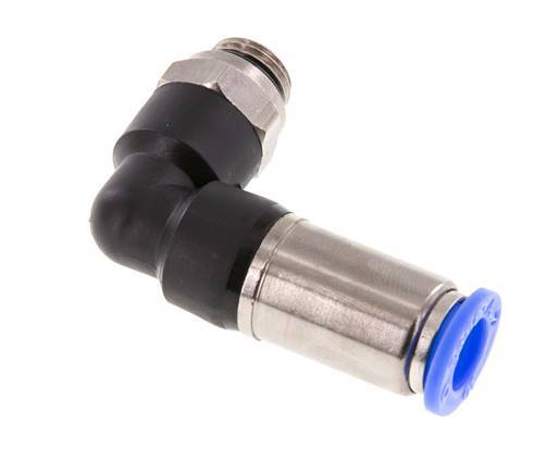 Raccord à Enfoncer 10mm & G1/4'' Mâle Coude Autobloquant en Laiton/PBT 0-10bar (0-145psi)