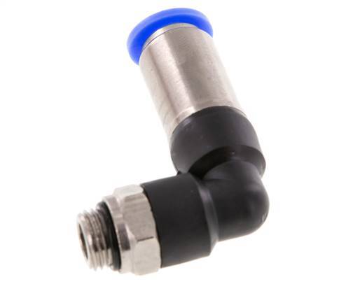 Raccord à Enfoncer 10mm & G1/4'' Mâle Coude Autobloquant en Laiton/PBT 0-10bar (0-145psi)