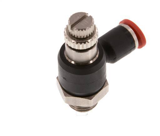 Coude d'entrée pour silencieux 4 mm - G1/8'' laiton/PA 66