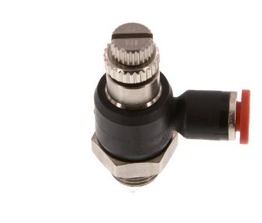 Coude d'entrée pour silencieux 4 mm - G1/8'' laiton/PA 66
