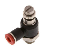 Coude d'entrée pour silencieux 4 mm - G1/8'' laiton/PA 66