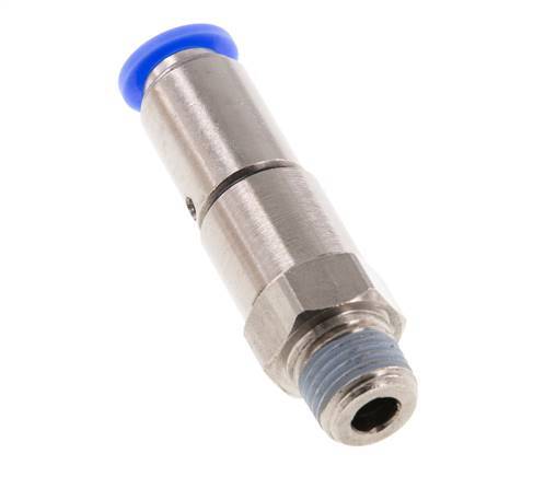 8mm & R1/4'' Quick Swivel Joint Push-In-Male Threads Laiton nickele/PBT NBR rotatif