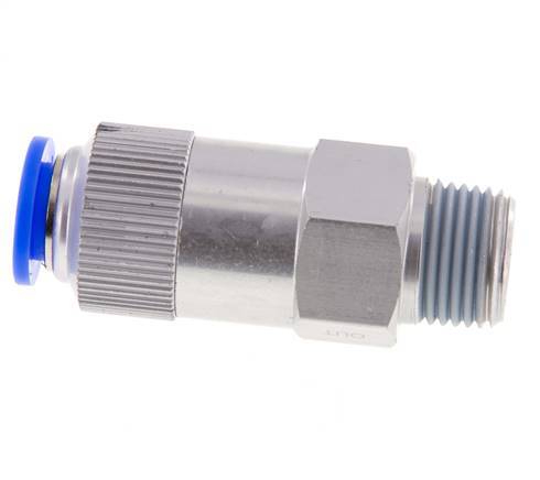 Clapet anti-retour à poussoir 12mm & R1/2'' mâle aluminium 0.2-10bar (3-145psi) Filetage de tuyau