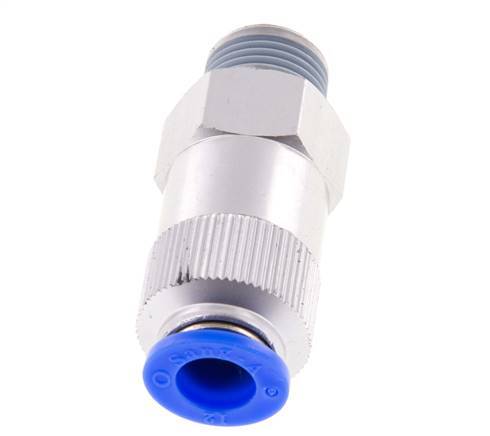 Clapet anti-retour à poussoir 12mm & R1/2'' mâle aluminium 0.2-10bar (3-145psi) Filetage de tuyau
