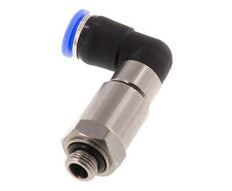 Coude 8mm & G1/8'' Joint rapide pivotant Filets mâles Push-In Laiton nickele/PBT NBR Rotatif