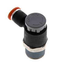 Vanne de régulation de débit Coude d'entrée 6 mm - R3/8'' Laiton/ Contre-écrou PA 66
