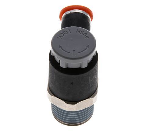 Vanne de régulation de débit Coude d'entrée 6 mm - R3/8'' Laiton/ Contre-écrou PA 66