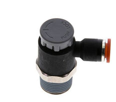Vanne de régulation de débit Coude d'entrée 6 mm - R3/8'' Laiton/ Contre-écrou PA 66