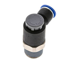 Vanne de régulation de débit Coude de sortie de compteur 10 mm - R1/2'' Laiton/ Contre-écrou PA 66