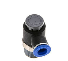 Vanne de régulation de débit Coude de sortie de compteur 10 mm - R1/2'' Laiton/ Contre-écrou PA 66