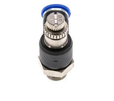 Coude de sortie de compteur du silencieux Flow Control 6 mm - G1/8'' laiton/PA 66