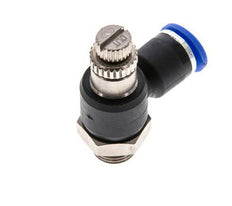 Coude de sortie de compteur du silencieux Flow Control 6 mm - G1/8'' laiton/PA 66
