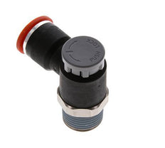 Vanne de régulation de débit Coude d'entrée 10 mm - R3/8'' Laiton/ Contre-écrou PA 66