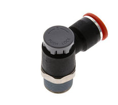 Vanne de régulation de débit Coude d'entrée 10 mm - R3/8'' Laiton/ Contre-écrou PA 66