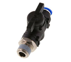 Vanne à boule droite à 2 voies 6 mm - R1/4'' plastique/laiton