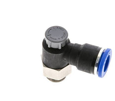 Vanne de régulation de débit Coude de sortie de compteur 10 mm - G1/4'' Laiton/ Contre-écrou PA 66