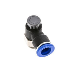 Vanne de régulation de débit Coude de sortie de compteur 10 mm - G1/4'' Laiton/ Contre-écrou PA 66
