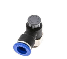 Vanne de régulation de débit Coude de sortie de compteur 10 mm - G1/4'' Laiton/ Contre-écrou PA 66