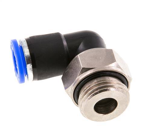 Coude 10mm & G1/2'' Joint pivotant Filets mâles à enfoncer Laiton nickele/PBT NBR Rotatif