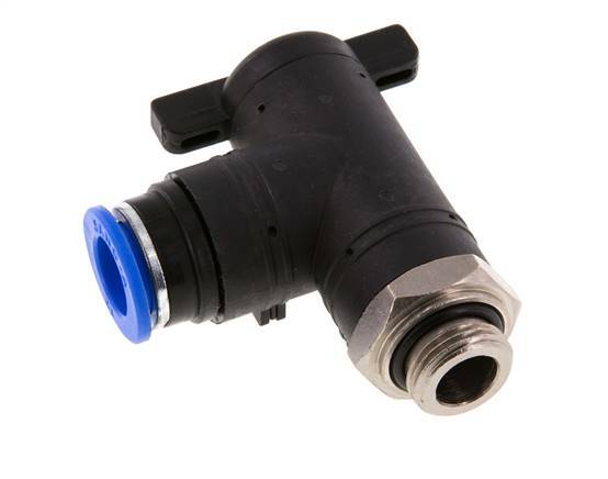 Vanne à bille coudée à 2 voies 12 mm - G3/8'' plastique/laiton