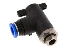Vanne à bille coudée à 2 voies 12 mm - G3/8'' plastique/laiton