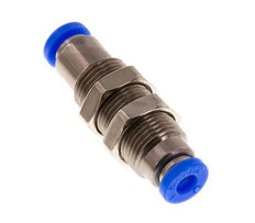 Push-In Fitting 4mm Auto Shut-Off Brass/PBT Bulkhead 0-10bar (0-145psi)