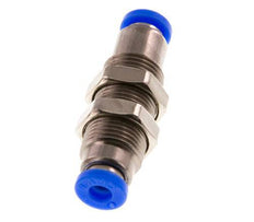 Push-In Fitting 4mm Auto Shut-Off Brass/PBT Bulkhead 0-10bar (0-145psi)