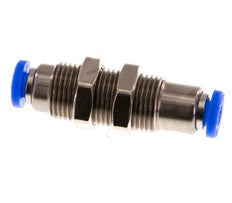 Push-In Fitting 4mm Auto Shut-Off Brass/PBT Bulkhead 0-10bar (0-145psi)