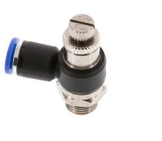 Flow Control Silencer Meter-Out Elbow 8 mm - G1/4'' Brass/PA 66