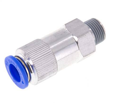 Clapet anti-retour Push-In 12mm & R3/8'' mâle aluminium 0.2-10bar (3-145psi) Filetage de tuyau